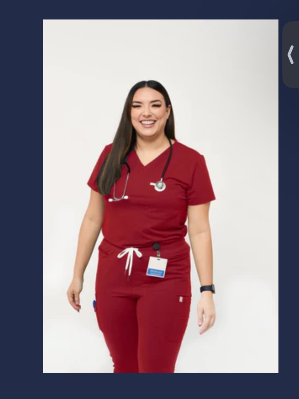 Scope scrub top ruby red - Picture 2 of 2